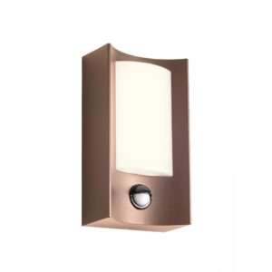 Aplica exterior Warp, corten, senzor prezenta, LED, 8W, 490 lumeni, alb cald 3000K, IP44, 90487