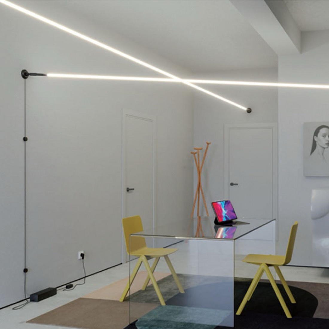 Sistem de iluminat liniar Freedom 360, negru mat, LED, 45W, 1650 lumeni, alb neutru 4000K, L.500 cm, 01-4286