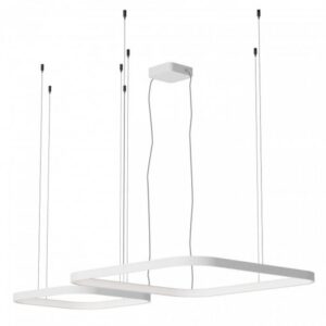 Suspensie Redo Orion, alb mat, LED CCT, 96W, 6008 lumeni, 2700K/3000K/4000K, L.75+50 cm, 01-3898