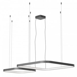 Suspensie Redo Orion, negru mat, LED CCT, 96W, 6008 lumeni, 2700K/3000K/4000K, L.75+50 cm, 01-3901