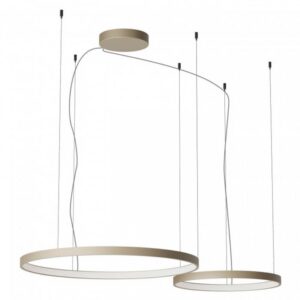 Suspensie Redo Orion Round, silver coffee, LED CCT, 96W, 6148 lumeni, 2700K/3000K/4000K, D.75+50 cm, 01-3879