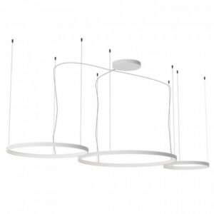 Suspensie Redo Orion Round, alb mat, LED CCT, 176W, 11406 lumeni, 2700K/3000K/4000K, D.100+75+50 cm, 01-3882