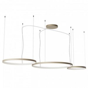 Suspensie Redo Orion Round, silver coffee, LED CCT, 176W, 11406 lumeni, 2700K/3000K/4000K, D.100+75+50 cm, 01-3883