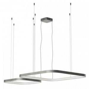 Suspensie Redo Orion, foggy nickel, LED CCT, 96W, 6008 lumeni, 2700K/3000K/4000K, L.75+50 cm, 01-3900