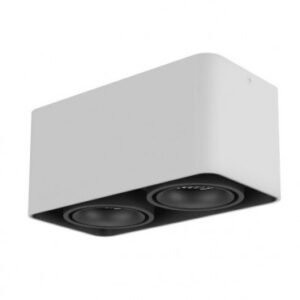 Plafoniera Arelux XKubo, aluminiu, alb, LED, 20W, 2600 lumeni, alb cald 3000K, IP40, KB02WW SWH/SBK