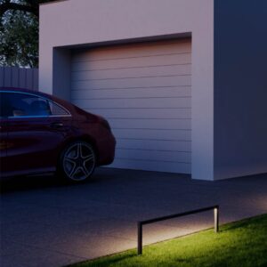 Pichet liniar pentru exterior Barrier, gri inchis, LED, 15W, 625 lumeni, alb cald 3000K, IP65, H.30 cm, 90620