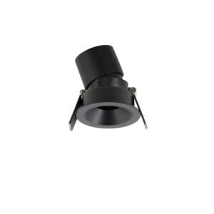 Spot orientabil încastrat rotund XPIT protejat la praf și umiditate (IP54) 6.8W 3000K, Negru mat, Arelux, PTD01WW SBK/SBK