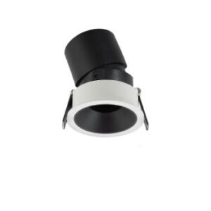 Spot orientabil încastrat rotund XPIT protejat la praf și umiditate (IP54) 12W 3000K, Alb mat/ interior negru , Arelux, PTD03WW SWH/SBK