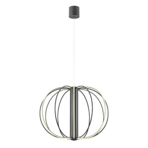 Suspensie Redo Moss, negru, LED, 72W, 4649 lumeni, alb cald 3000K, D.70 cm, 01-4433