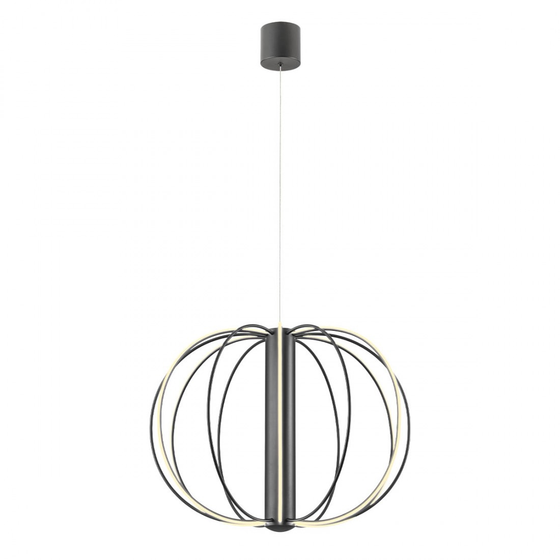 Suspensie Redo Moss, negru, LED, 72W, 4649 lumeni, alb cald 3000K, D.70 cm, 01-4433