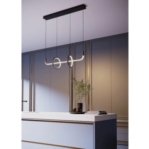 Suspensie Smarter Olimp, negru mat, LED CCT, 40W, 3000K-4000K-6500K, 2620 lumeni, L.92 cm, 01-2705