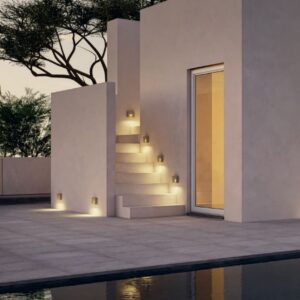 Aplica exterior tip steplight Sashi, gri inchis, LED, 6W, 336 lumeni, alb cald 3000K, IP65, 90995