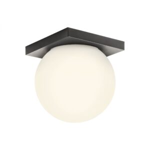 Plafoniera Redo Opale, negru mat, LED, 12W, 1085 lumeni, alb cald 3000K, IP44, 01-4383