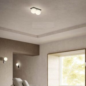 Plafoniera Redo Opale, negru mat, LED, 24W, 2412 lumeni, alb cald 3000K, IP44, 01-4387