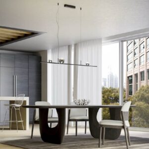 Suspensie Redo Dune, negru mat, LED, 40W, 1958 lumeni, alb cald 3000K, L.120 cm, 01-4298