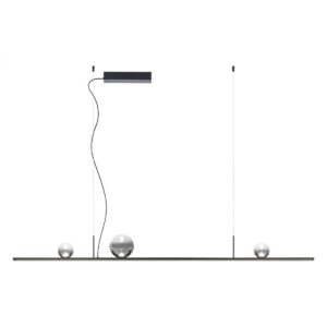 Suspensie Redo Dune, negru mat, LED, 48W, 2296 lumeni, alb cald 3000K, L.150 cm, 01-4302