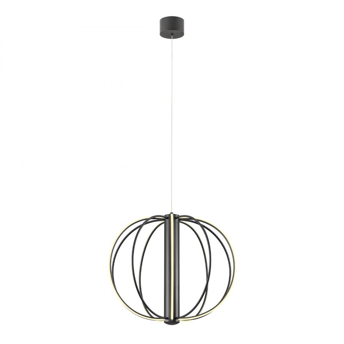 Suspensie Redo Moss, negru, LED, 41W, 2721 lumeni, alb cald 3000K, D.50 cm, 01-4430