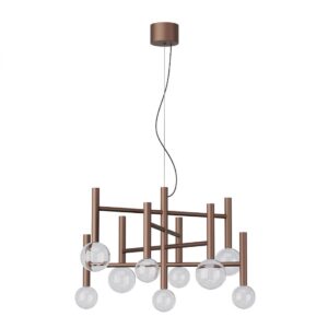 Lustra Redo Bolla, cafeniu mat, LED CCT, 42W, 3212lumeni, 2700K/3000K, D.65 cm, 01-4556