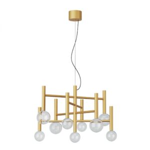 Lustra Redo Bolla, auriu mat, LED CCT, 42W, 3212lumeni, 2700K/3000K, D.65 cm, 01-4555