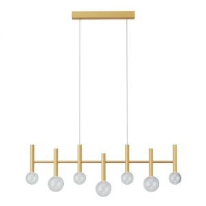 Lustra Redo Bolla, auriu mat, LED CCT, 32W, 3299 lumeni, 2700K/3000K, L.98 cm, 01-4552