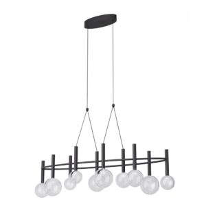 Lustra Redo Bolla, negru mat, LED CCT, 44W, 3312 lumeni, 2700K/3000K, L.121 cm, 01-4560