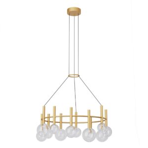 Lustra Redo Bolla, auriu mat, LED CCT, 53W, 4230 lumeni, 2700K/3000K, D.84 cm, 01-4783