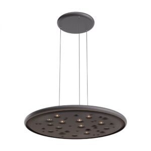 Suspensie Redo Neba, negru mat, LED, 48.5W, 3505 lumeni, alb cald 3000K, D.73 cm, 01-4404