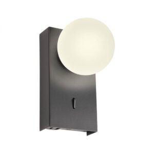 Aplica Redo Norma, negru mat, LED, 5W, 330 lumeni, alb cald 3000K, 01-4659