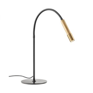 Veioza Redo Drill, auriu invechit, LED, 8W, 510 lumeni, alb cald 3000K, brat flexibil, 01-4718