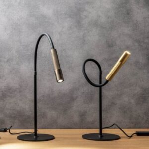 Veioza Redo Drill, bronz antic, LED, 8W, 510 lumeni, alb cald 3000K, brat flexibil, 01-4719