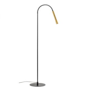 Lampadar Redo Drill, auriu invechit, LED, 8W, 510 lumeni, alb cald 3000K, brat flexibil, 01-4724