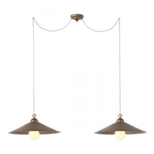 Suspensie Redo Lea, alamă antică, 2xE27, Incanti, 02-804 M43AB