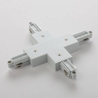 Element conexiune în cruce și alimentare 4 şine 1 circuit,alb, Minitrack, Arelux, MT1011 MWH