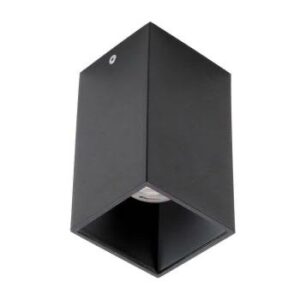 Plafonieră pătrată Xnitro GU10 1x50W max., Negru mat, Arelux, NR02 SBK/MBK