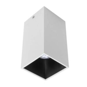 Plafonieră pătrată Xnitro GU10 1x50W max., Alb mat cu interior negru , Arelux, NR02 SWH/MBK