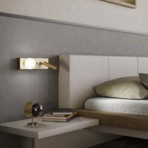 Aplica Redo Norma, auriu mat, LED, 5W+3W, 450 lumeni, alb cald 3000K, 01-4661