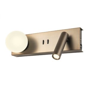 Aplica Redo Norma, bronz antic, LED, 5W+3W, 450 lumeni, alb cald 3000K, 01-4662