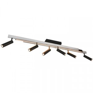 Plafoniera Zeno extensibila, aluminiu periat, LED CCT, 18W+30W, 6100 lumeni, 2700K/4000K/6500K, L.112-180 cm, Trio , 648310705