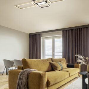 Plafoniera Trio IRVINE metal, alama, negru, LED, 3000K-6500K, 60W, 7100lm - 620010408