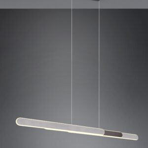 Suspensie Trio Helios extensibila , negru/aluminiu periat, LED CCT, 48W, 5800 lumeni, 2700-4000-6500K, L. 825-1300, 343310305