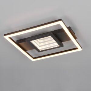 Plafoniera Trio Wheeler, metal, negru mat, LED, 16W, 2000 lumeni, alb cald 3000K, L. 35 cm, R64801932