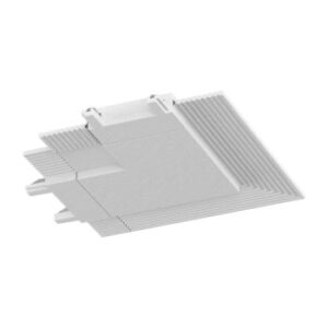 Conector unghiular la 90 grd, in acelasi plan, mecanic și electric pentru două profile incastrate Xtiny, alb mat, Arelux, XT01RC90 SWH