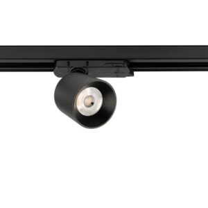 Proiector orientabil Arelux pentru sina cu 3 circuite, aluminiu, negru , LED, 18W, 2030 lumeni, alb cald 3000K, XShow, SH01WW SBK