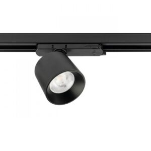 Proiector Arelux XShow pentru sina cu 3 circuite, aluminiu, negru, LED, 28W, 3670 lumeni, alb neutru 4000K, SH02NW SBK
