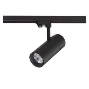 Proiector orientabil de interior pentru sina cu 3 circuite Arelux LED 1x40W 4000K 5120 lm, Negru, Xfocus, FS12NW SBK