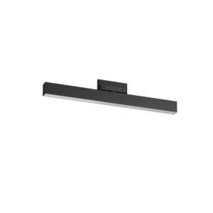 Corp de iluminat liniar cu articluație mobilă pentru șină cu trei circuite XLINE 28W 3000K 110° 605mm Negru mat, Arelux, LT01WW SBK