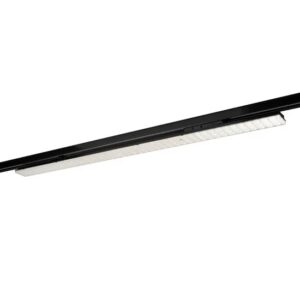 Corp LED liniar 30W XTRADE pentru sina cu 3 circuite corp negru lentile 60 de grade CRI90 IP40 lumina neutră 4000K 4248Lm, Arelux, TD01NW SBK