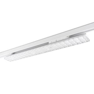 Corp LED liniar 30W XTRADE pentru sina cu 3 circuite corp alb lentile 60 de grade CRI90 IP40 lumina neutră 4000K 4248Lm, Arelux, TD01NW SWH