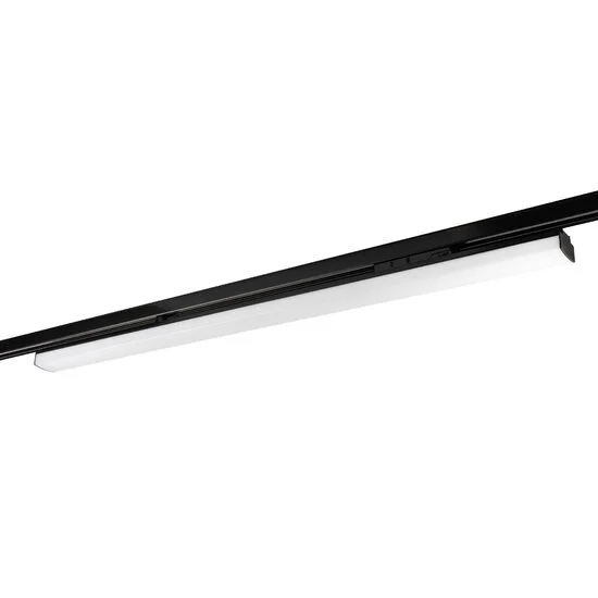 Corp LED liniar 55W XTRADE OPAL DEFUSER pentru sina cu 3 circuite corp negru lentile 60 de grade CRI90 IP40 lumina neutră 4000K 7524 Lm, Arelux, TD06NW SBK