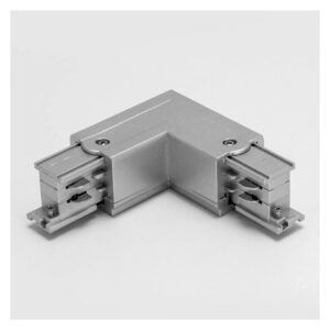 Element conexiune L si alimentare stanga 2 sine 3 circuite TRACK N 3c L argintiu Arelux TKN1008 S